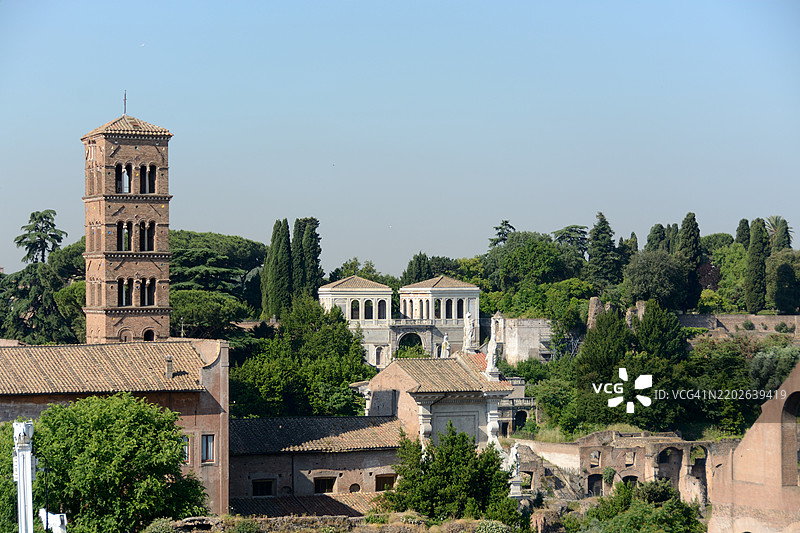 从奥皮奥山俯瞰法尔内塞花园图片素材
