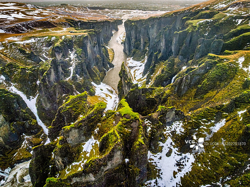 菲亚德拉尔峡谷和菲亚德拉河，冰岛图片素材