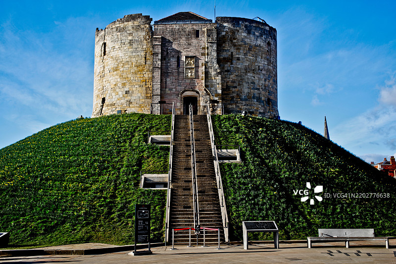 约克的克利福德塔，约克城堡中最大的一部分。图片素材