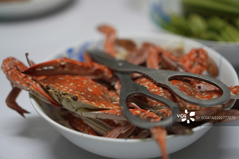 蒸蓝蟹图片素材