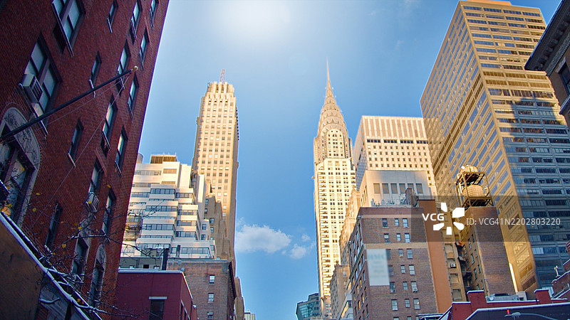 第42街。天际线。住宅区和克莱斯勒大厦图片素材