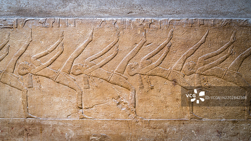 埃及萨卡拉的浮雕雕刻图片素材