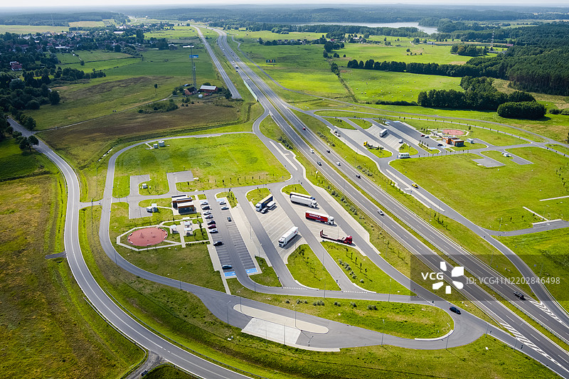 波兰假期 - S3高速公路的乘客服务区图片素材