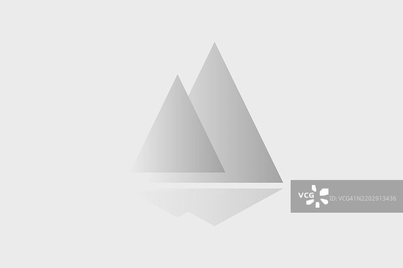 渐变背景中的三角形图片素材