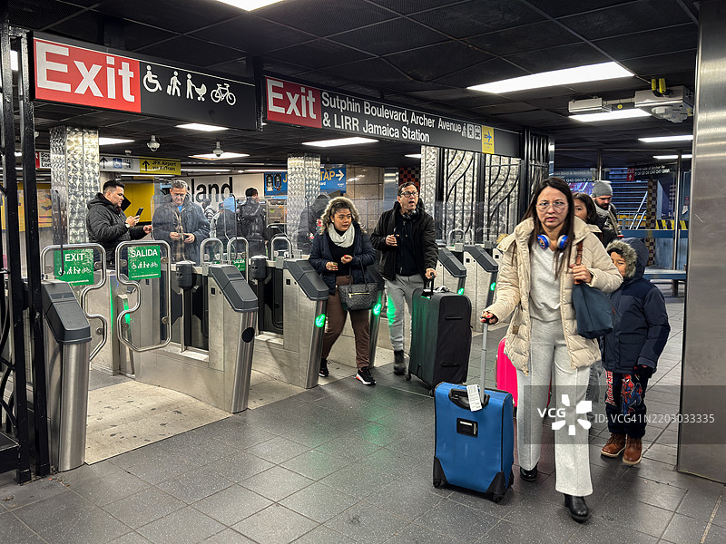 纽约市JFK机场，空中列车图片素材