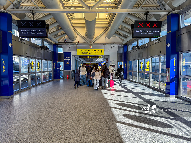 JFK机场，空中列车，纽约市图片素材