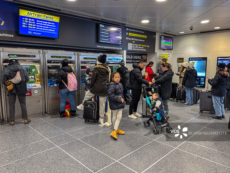 纽约市JFK机场，空中列车图片素材