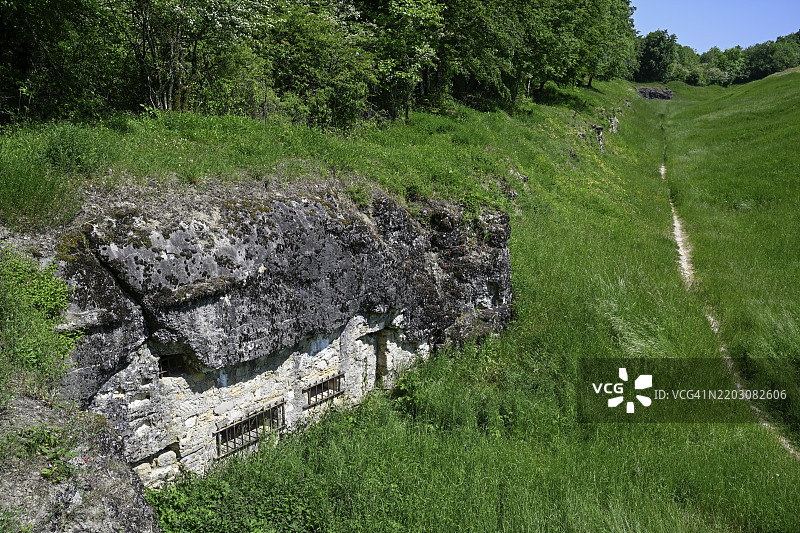 杜奥蒙特堡，第一次世界大战的法国堡垒，凡尔登战场，法国大东部地区，欧洲图片素材