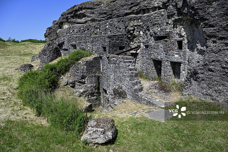 杜奥蒙特堡，第一次世界大战的法国堡垒，凡尔登战场，法国大东部地区，欧洲图片素材
