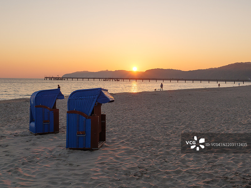 德国滨兹的波罗的海海滩图片素材