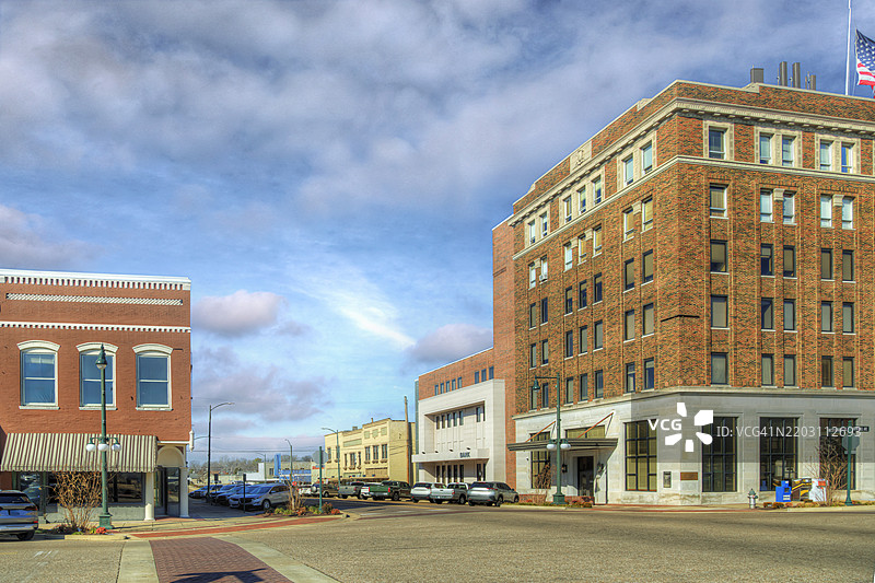戴尔斯堡市广场的街景图片素材