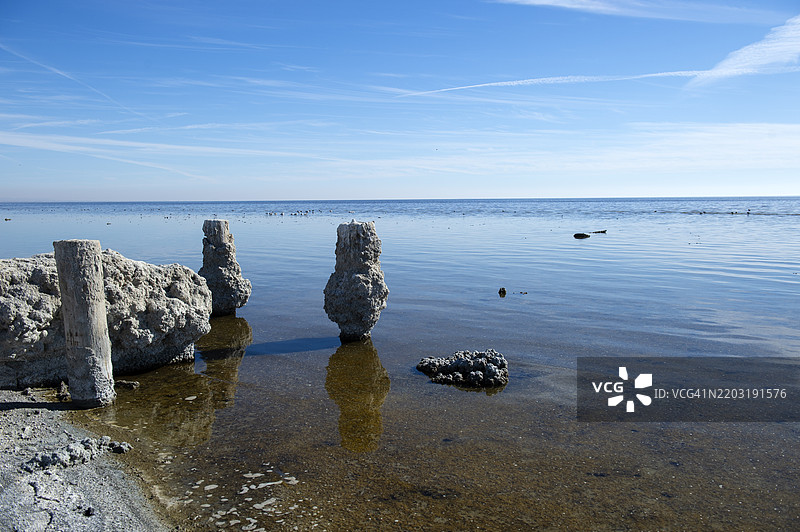 孟买海滩的破旧码头，帝国县图片素材