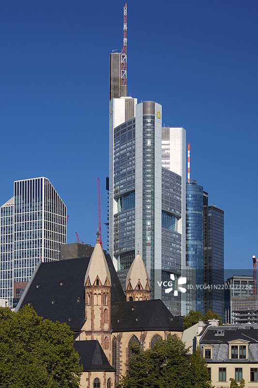 德国联邦共和国，黑森州，法兰克福，商业银行图片素材