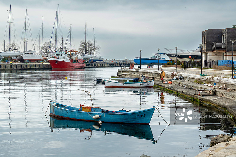 美丽而历史悠久的黑海内塞巴尔图片素材
