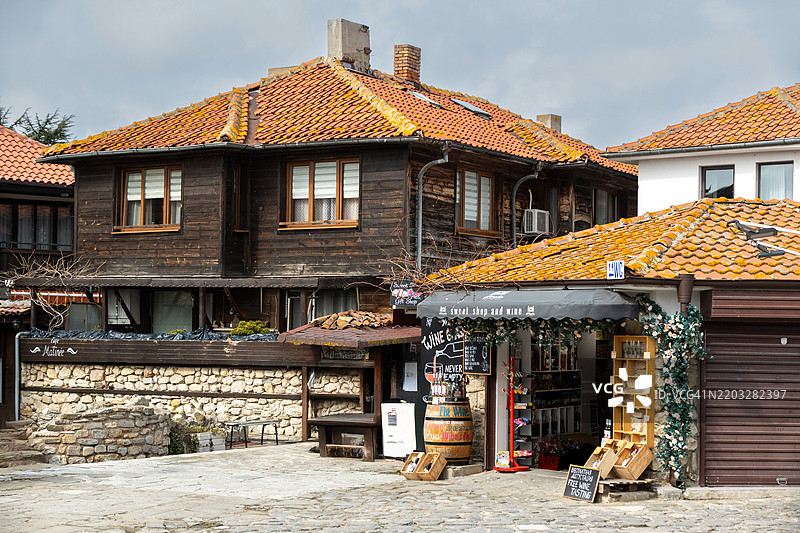 美丽而历史悠久的黑海内塞巴尔图片素材