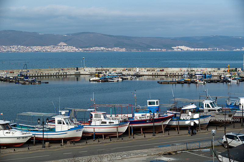 美丽而历史悠久的黑海内塞巴尔图片素材