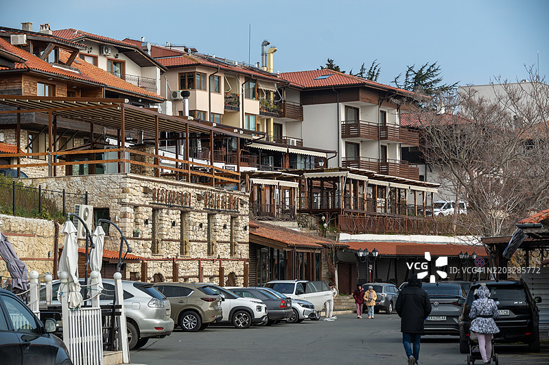 美丽而历史悠久的黑海内塞巴尔图片素材