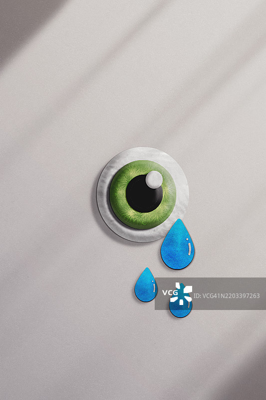 纸制的水汪汪的眼睛概念设计图片素材