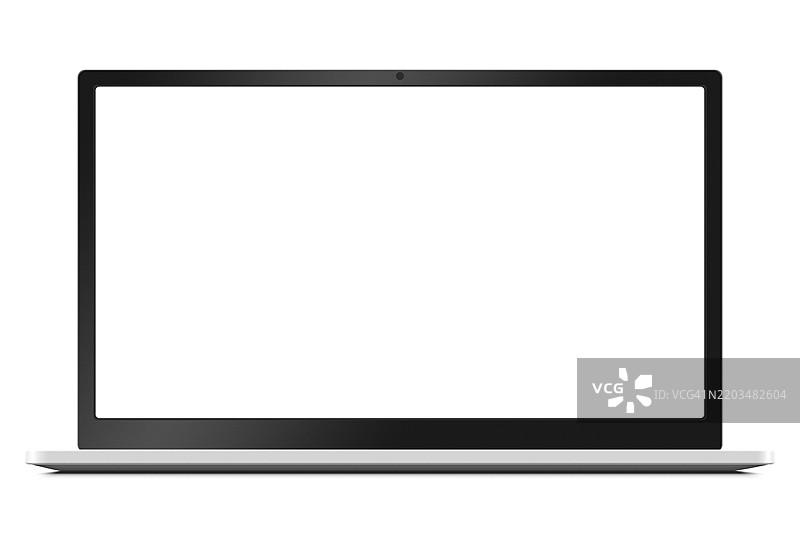 空白屏幕的打开笔记本电脑图片素材