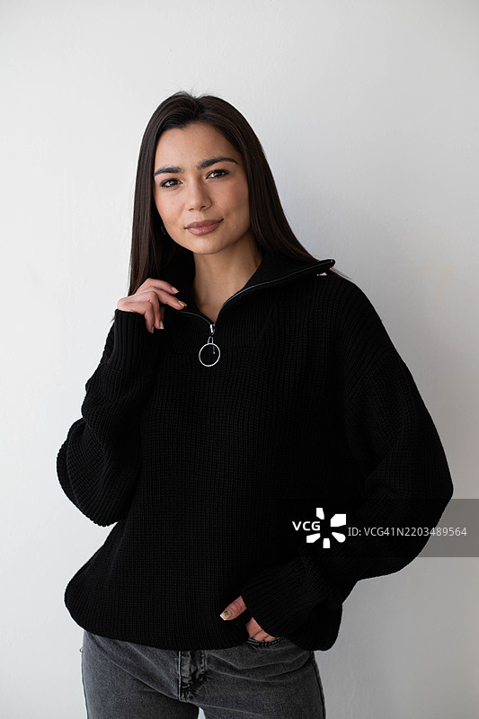 快乐年轻女性肖像 美丽微笑的女士 幸福图片素材