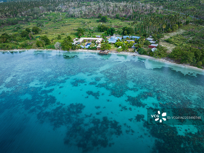 巴布亚新几内亚东新不列颠省的海洋鸟瞰图图片素材