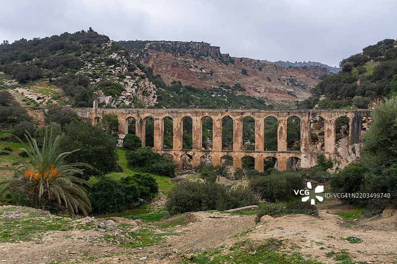 摩洛哥梅克内斯的哈鲁恩高架渠图片素材