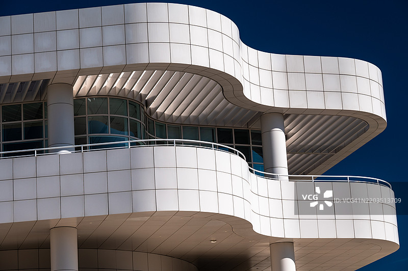 洛杉矶，加利福尼亚州，美国的杰·保尔·盖蒂博物馆美丽的建筑图片素材