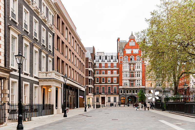 伦敦梅费尔的汉诺威广场，英国图片素材