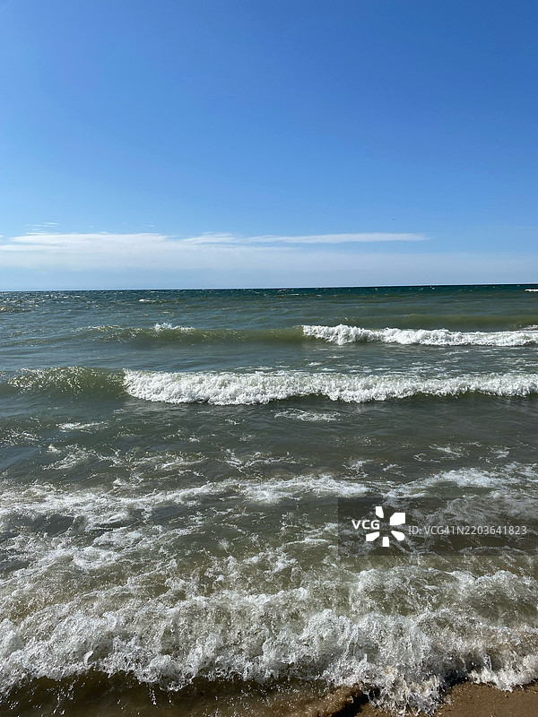 美国密歇根州本顿港拍摄的密歇根湖照片图片素材