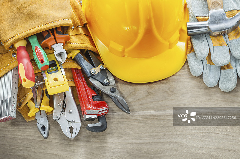 建筑工具工具带保护手套建筑头盔图片素材