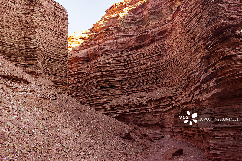 拉耶塞拉，阿根廷科布拉达德拉斯孔查斯的壮丽景观图片素材