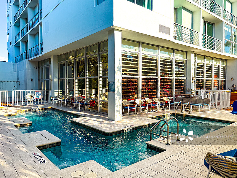 海洋酒店的游泳池，劳德代尔堡图片素材