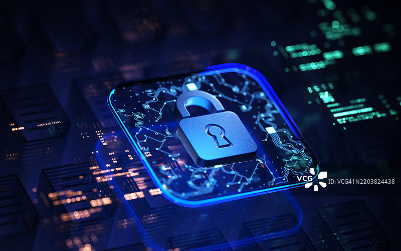 网络钓鱼网络安全指纹勒索软件电子邮件加密技术，数字信息保护安全图片素材