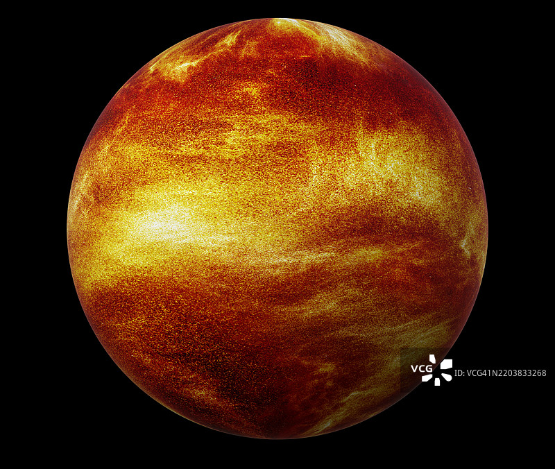 一个拥有炎热气候的奇异星球的幻想。图片素材