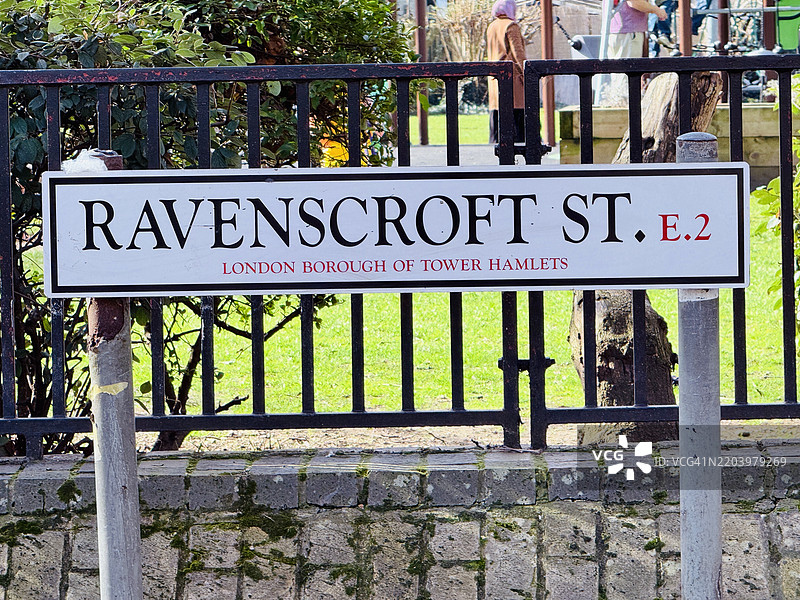 拉文斯克罗夫特街标志图片素材