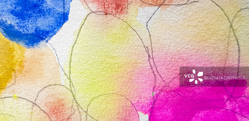 抽象水彩画，填充圆形，柔和色调图片素材