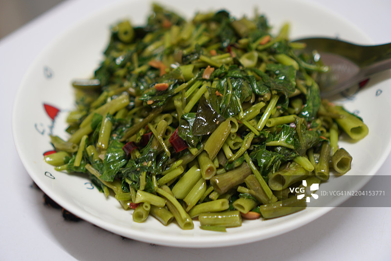 炒空心菜图片素材