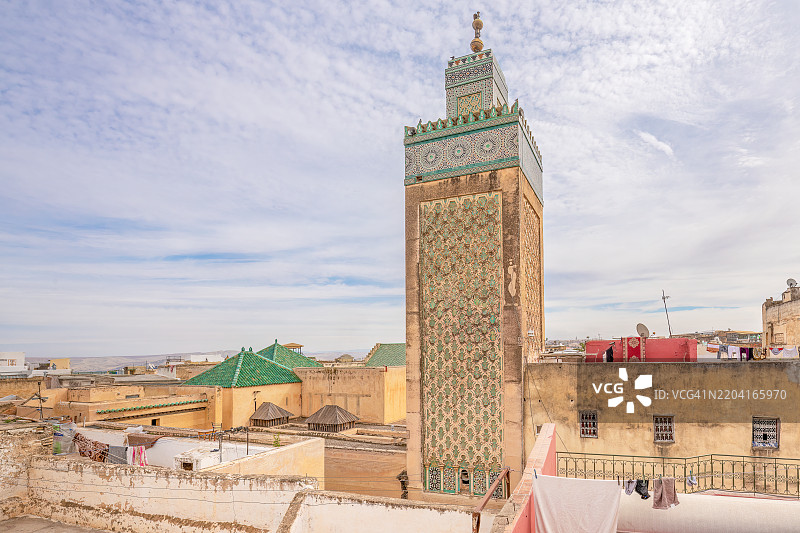费斯新城大清真寺，摩洛哥费斯图片素材