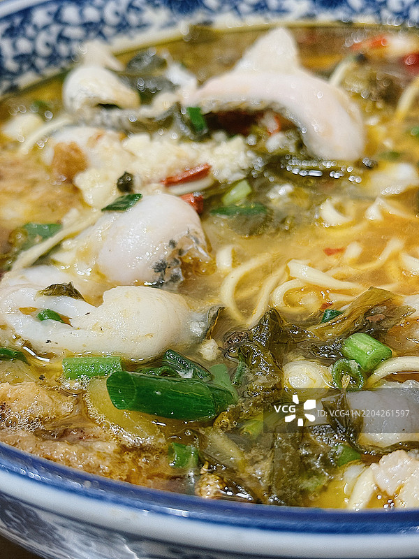 中国酸菜蛇头面图片素材