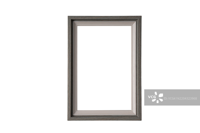 一个带有白色背景的木框画图片素材