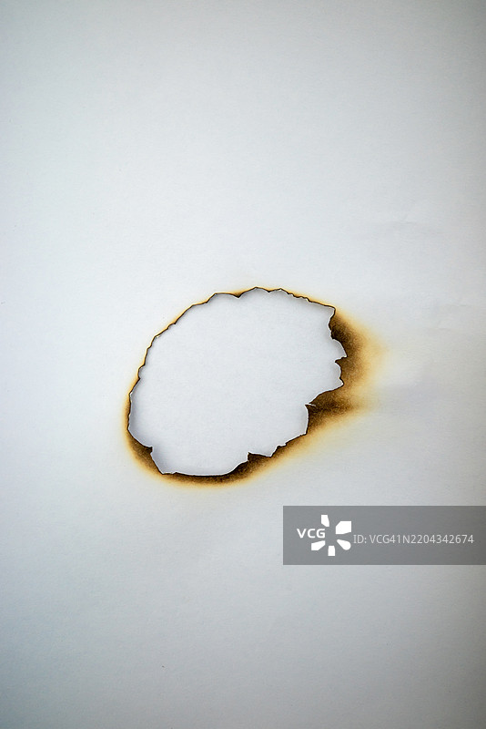 烧焦的纸张孔图片素材