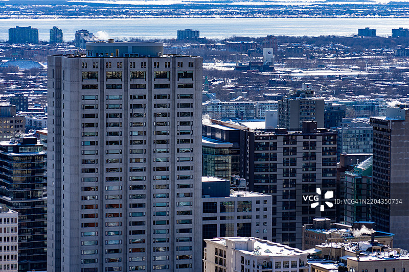 城市景观的高角度视图图片素材