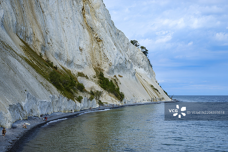 门斯克林特，门岛的白垩悬崖，丹麦，斯堪的纳维亚，欧洲图片素材