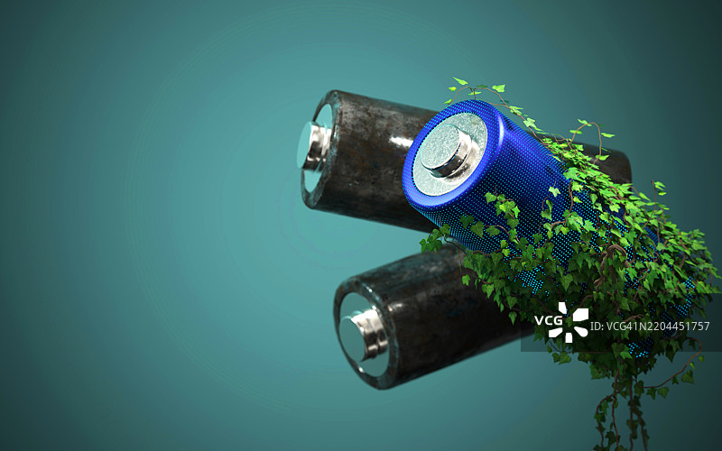 锂电池电动车的前后对比：概念可持续性与环境气候变化图片素材