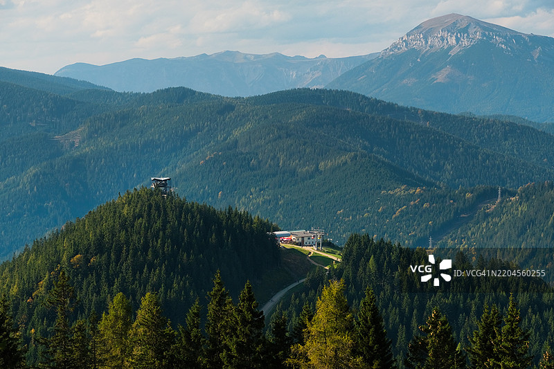 山脉与天空的美丽景色图片素材