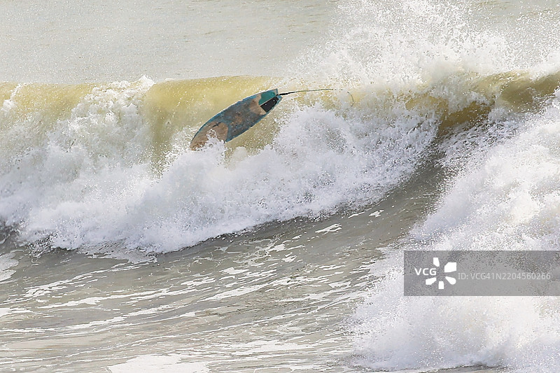 加利福尼亚州林肯角的冬季风暴海浪，美国图片素材