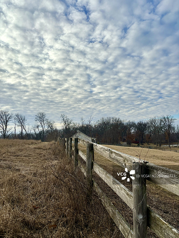 田野与天空的美丽景色，伊利诺伊州，塞达拉皮兹，美国图片素材