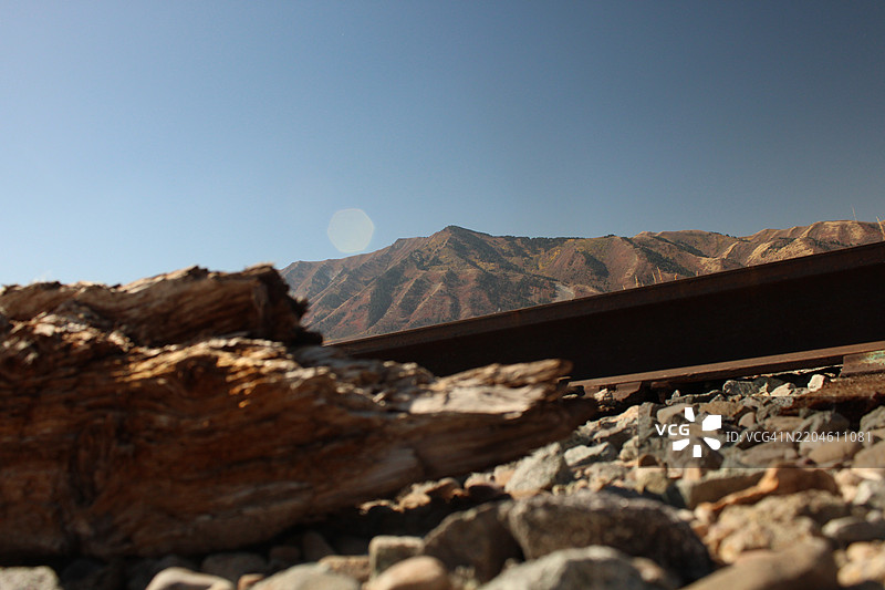 明登，犹他州，美国，晴朗天空下的山脉美景图片素材