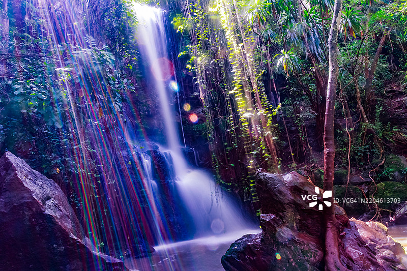 基ambu县中部省肯尼亚东非的失落天堂瀑布水景风光图片素材