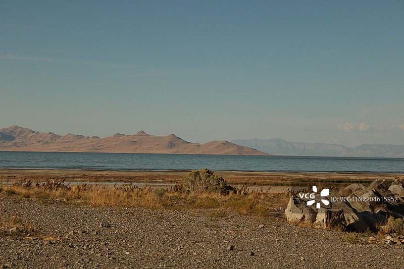 犹他州图厄勒的海滩美景与天空相映成趣图片素材